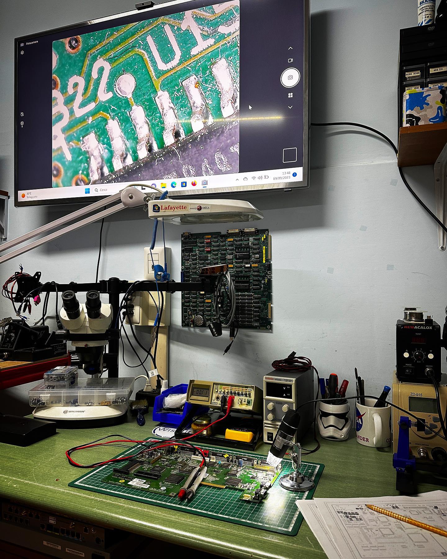 Banco di lavoro PCRETROLAB durante interventi